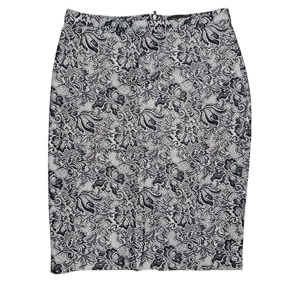 The Limited Women Whimsigoth Black Lace Pencil Business Skirt Office Size 4